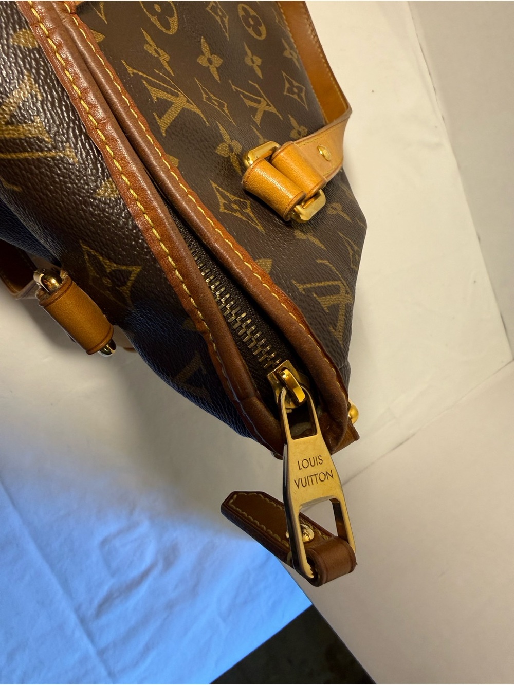 Vintage Louis Vuitton Estrela Monogram Canvas Tote in Brown with Tan Vachetta - Picture 6 of 14